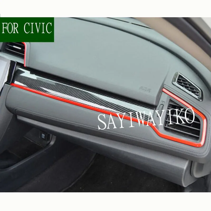 

fit for the ten generation Civic Typer modified interior control strip ABS plating decorative strip