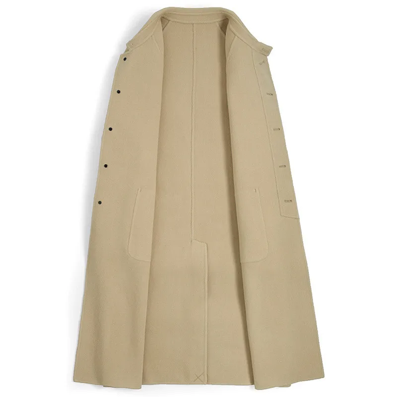 Первоклассная саржевая ткань Naizaiga! Мужское двустороннее Свободное пальто из 100%