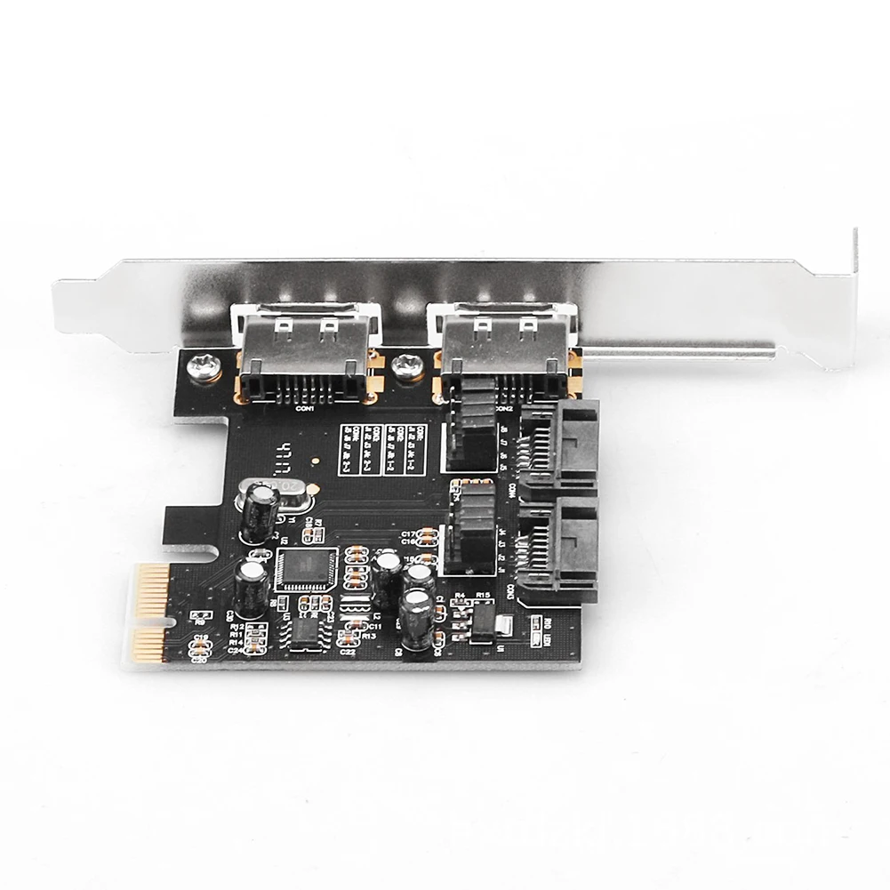 Адаптер PCI-E X1 для настольного компьютера переходник PCI-Express Riser 2 порта SATA3