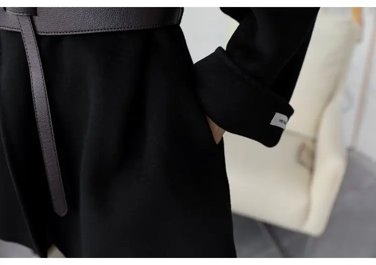 

2021 Spring And Autumn New Cashmere Coat Women's Mid-Length Wool Coat Trench