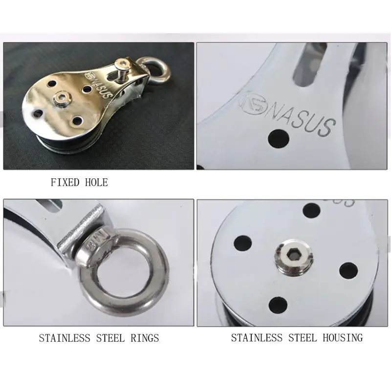 

300KG Groove Wheel Mute Swivel Fitness Strength Training Bearing Lifting Pulley