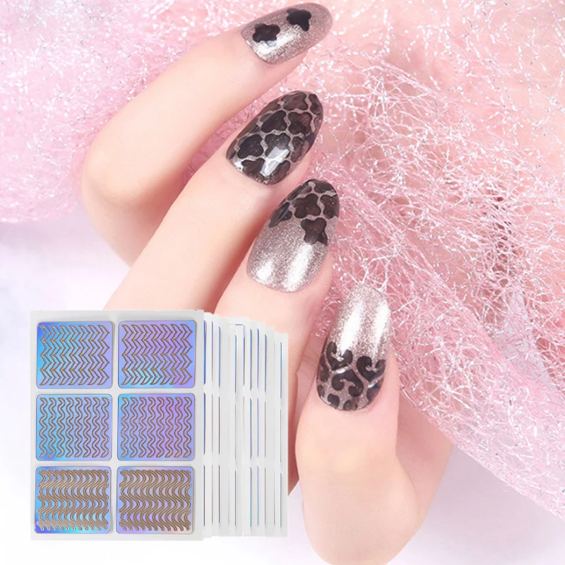 12 шт. декоративные наклейки для ногтей с вырезами | Красота и здоровье