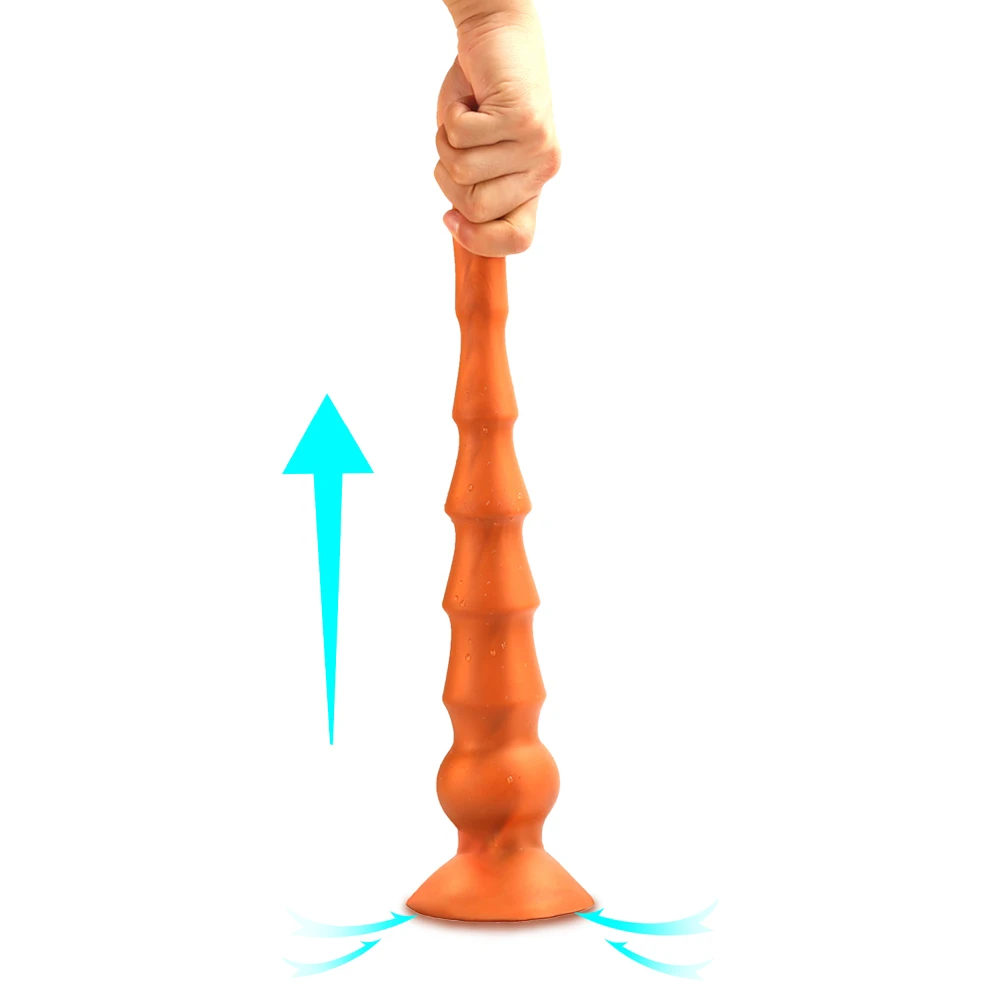 Мягкий большой длинный Анальная пробка фаллоимитатор Silcone гибкие анальные