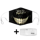 2020 милые чеширские маски со ртом для лица с 7 шт PM2.5 анти-воздушная маска от пыли для женщин Mascherine Evil Smile Pattern Custom