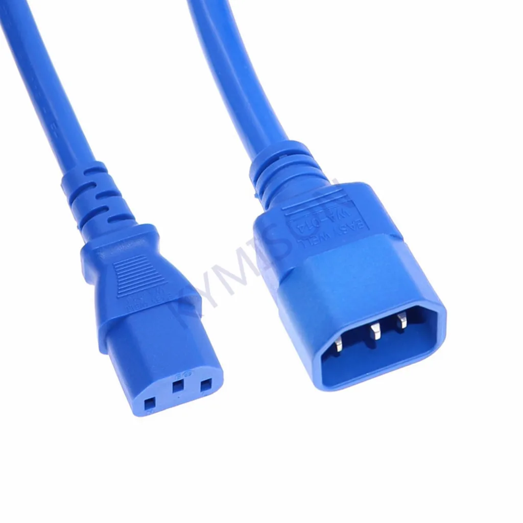 

Durable 14AWG IEC320 C14 Male To C13 Female Power Extension Cable For PC Computer Monitor PDU UPS 15A 250V 1m/1.8m Blue