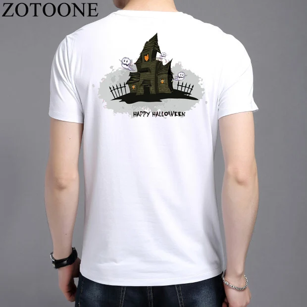 Нашивка ZOTOONE на Хэллоуин детские наклейки для глажки Термотрансферная нашивка с