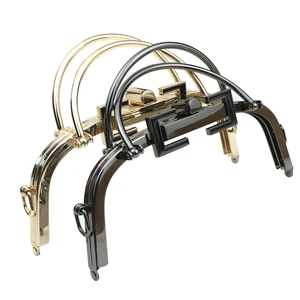 Сделай Сам металлическая застежка для сумки 20,5 см Двойная Ручка квадратное кольцо 8 дюймов рамка для кошелька застежка для рукоделия золотые черные аксессуары для сумок KZ151324 # E