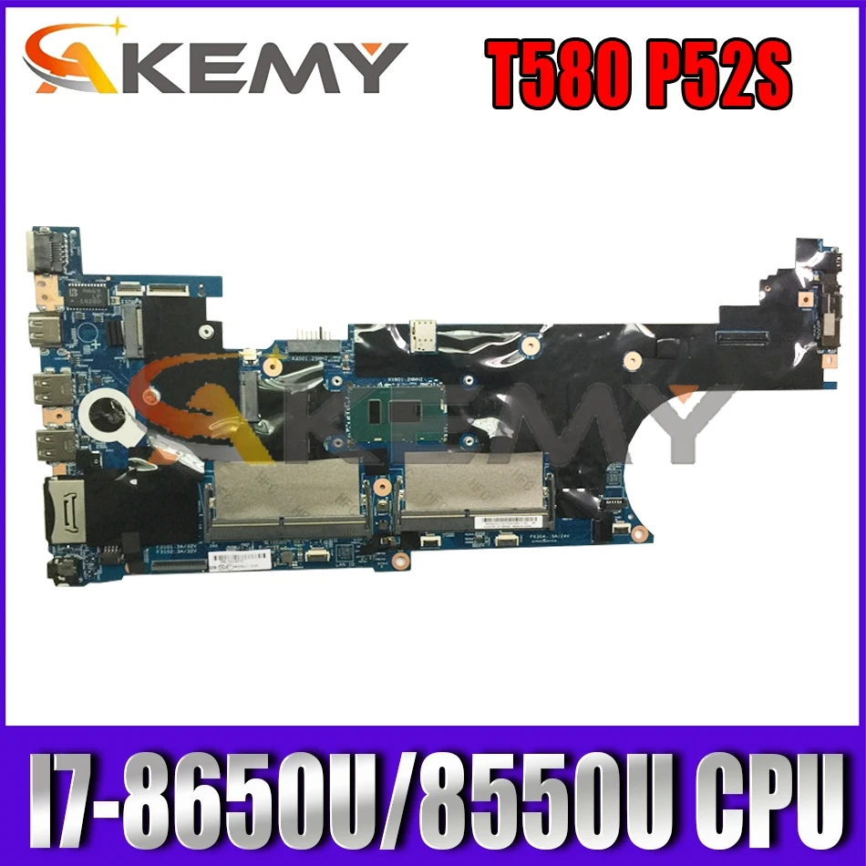 

For Lenovo ThinkPad T580 P52S laptop motherboard LTS-2 17812-1 W/ CPU I7-8650U/8550U DDR4 FRU 01YR258 01YR245 Mainboard