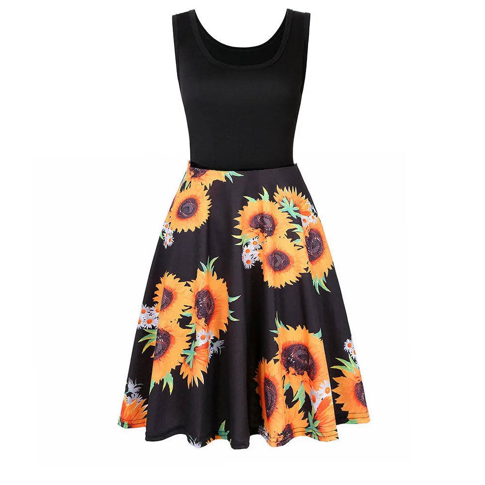 

Женское платье с круглым вырезом, без рукавов