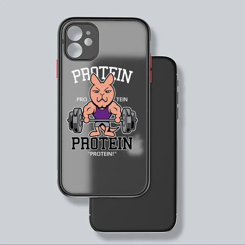 

No Pain No Gain Gym Fitness Phone Case Black Transparent Matte For IPhone 7 8 11 12 S Mini Pro X XS XR MAX Plus Cover Shell