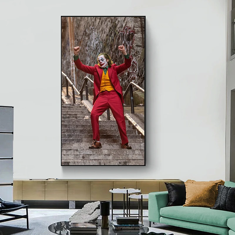 AAVV настенная Картина на холсте принт постер из фильма изображение Джокера