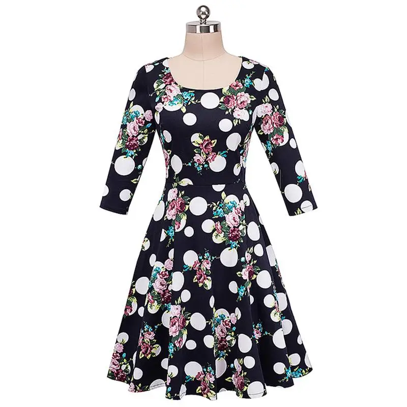 Осень молодой Платье с принтом Женская обувь высокого качества розового цвета