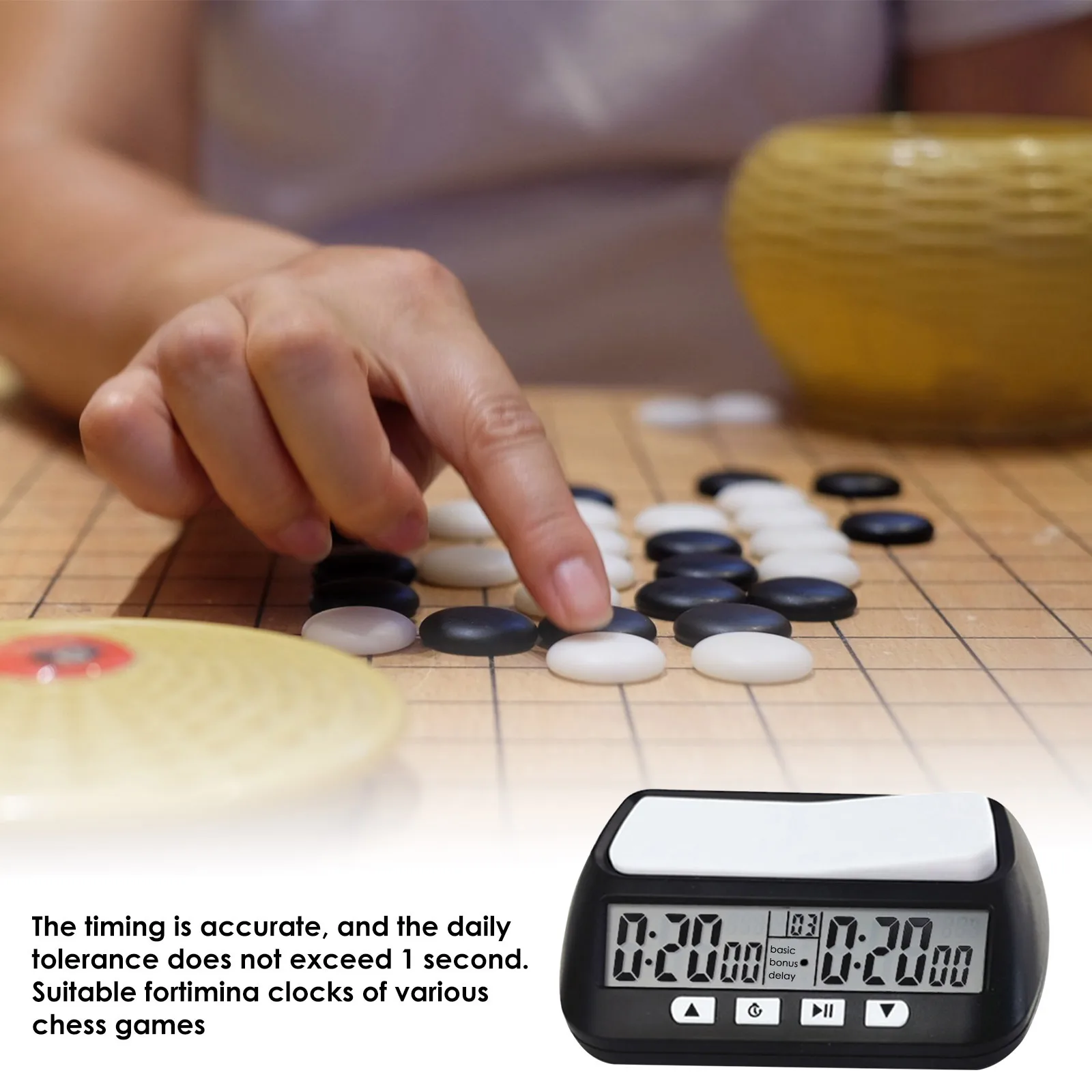 

Portable Chess Clock Board Games Timer Professional Digital Chess Timer Alarm Function Large LCD Display Game Timer Sports Games