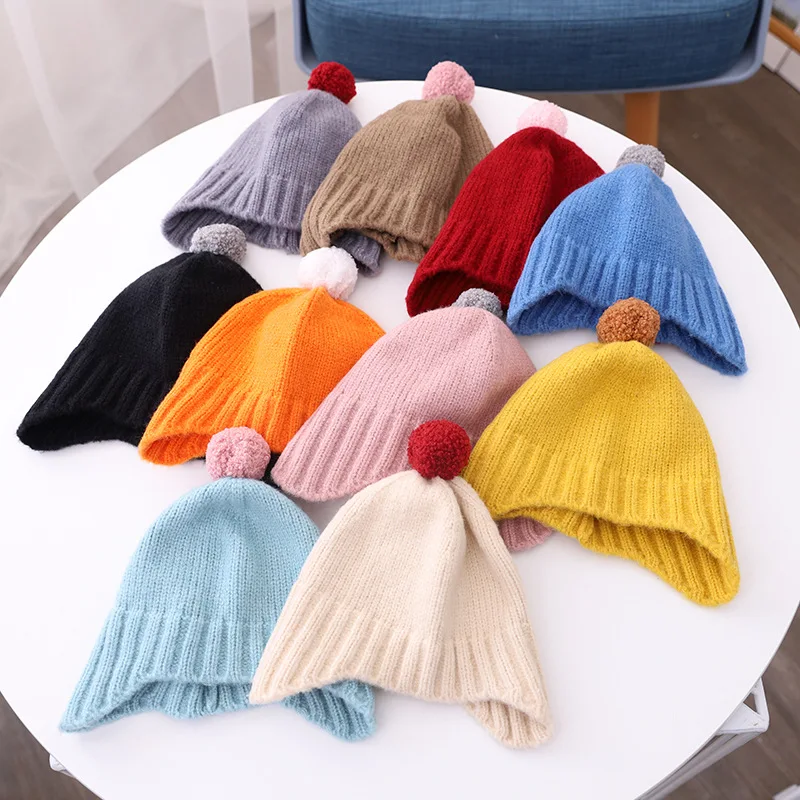 Осенне-зимние теплые детские шапки и шапка для маленьких девочек мальчиков