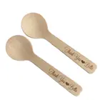50 шт., деревянные мини-ложки с бирками