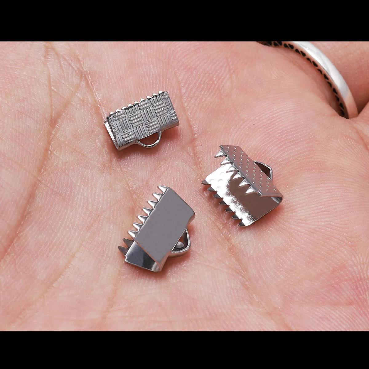 Обжимные бусины из нержавеющей стали наконечники для пряжек застежки шнура с