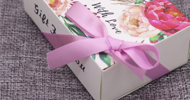 pink ribbon 8,4*5,8*3 см Спасибо/ручная работа с любовью, дизайн, печатная Подарочная коробка, сделай сам, ручная работа, любовь, свадьба, подарок, мыльница для детского душа - Цвет: pink ribbon