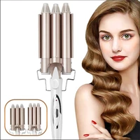 professional hair curling iron ceramic triple barrel hair curler irons hair wave styling tools hair styler electric curling