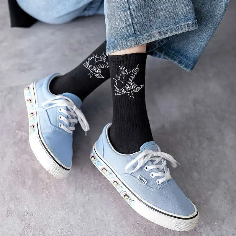 

Lil Peep Socks 90% Cotton Lil Peep Youth Socks Casual Letter Lil Peep Neutral Male Female Adult One Size White Stockings Winter