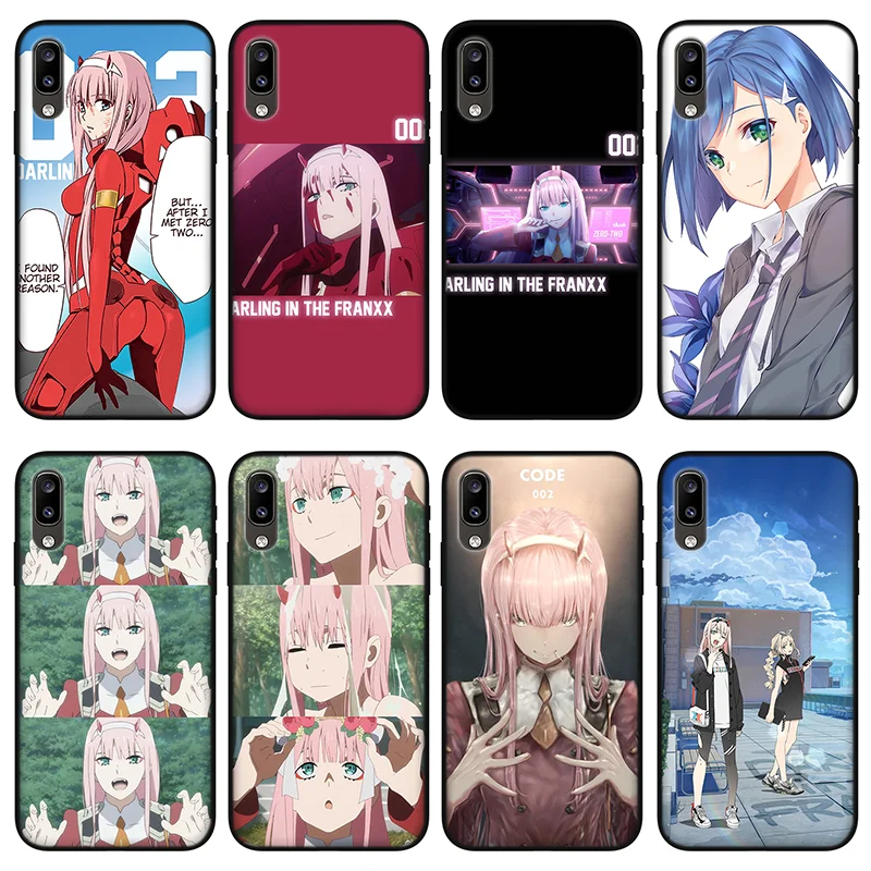 

Черный силиконовый чехол ZEROTWO с аниме для телефона Redmi Note 5 6 7 8 10 Pro 9S 9A, чехол для Xiaomi Redmi K20 K30 K40 Pro