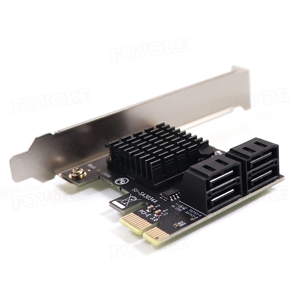 PCI e на 4 порта SATA 3 III 0 6 Гбит/с адаптер SSD PCIe PCI-e x1 плата контроллера расширения
