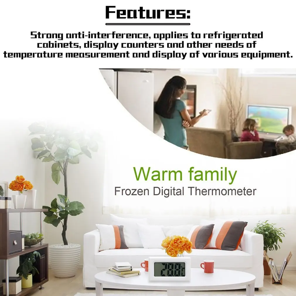 

Digital Lcd Thermometer Waterproof Portbale Water Submersible Precision Electronic Termometers Measuring Temperature