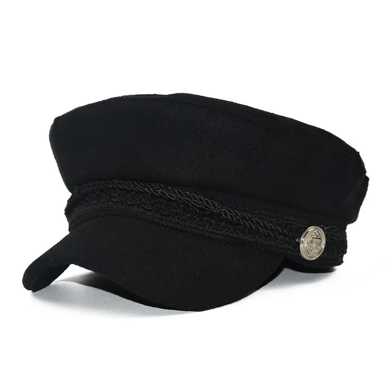 

Spring Cap Autumn Fashion Women's Wool Hat British Style Warm Retro Newsboy Caps Military Octagonal Cap Female Visor Caps