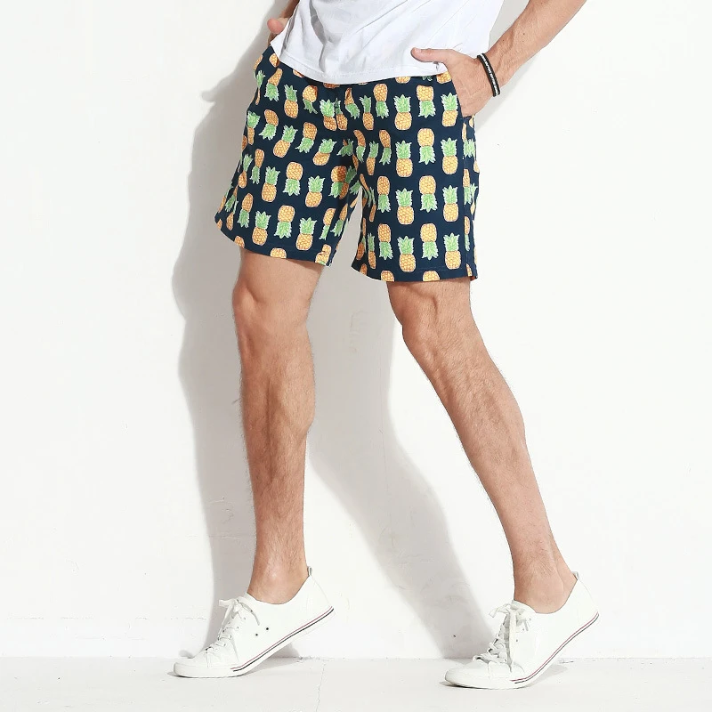 

Brand quick dry Mens pineapple print swimsuit board beach Shorts High quality mens swim Short boxer Jogger Run Home Lounge wear