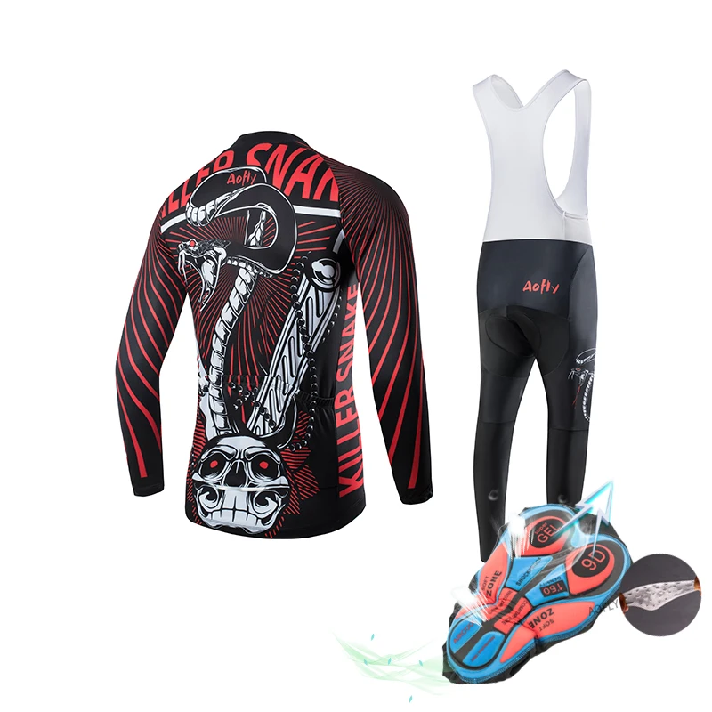 Красный черный нож змея Быстросохнущий эластичный костюм для езды на велосипеде