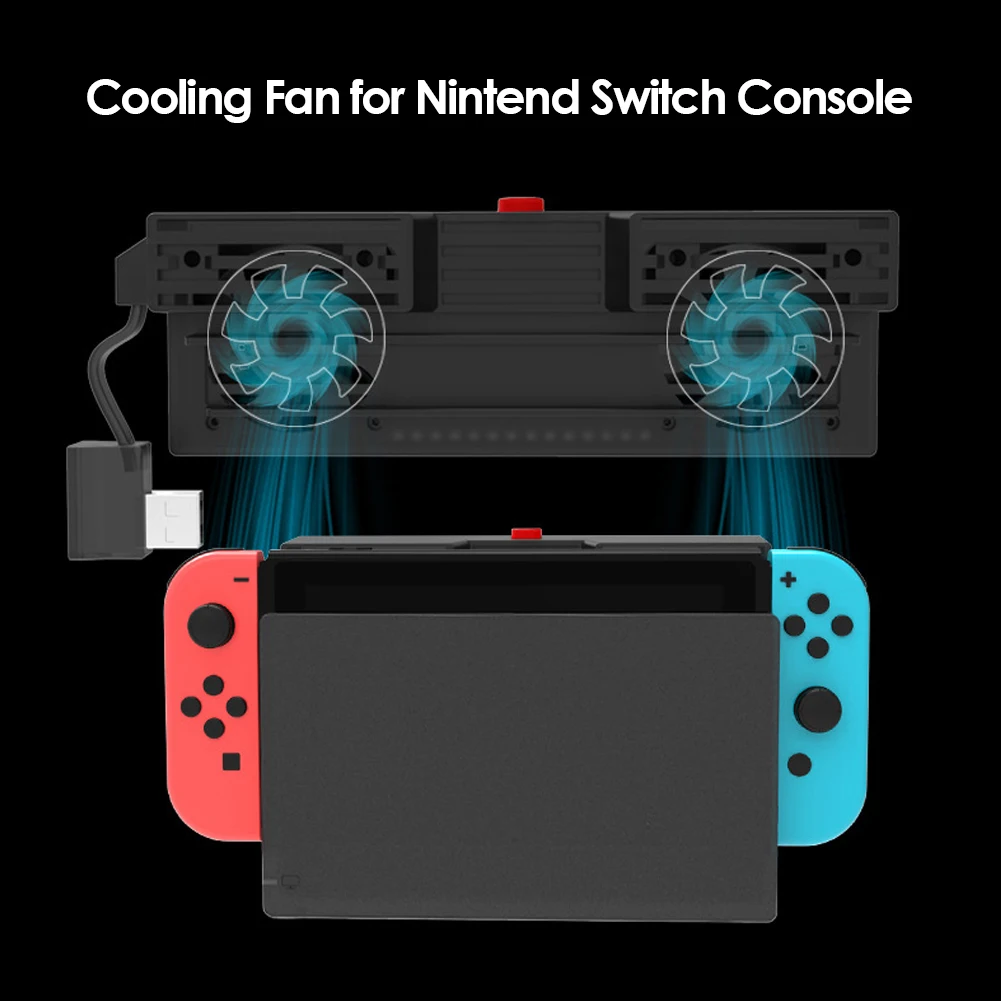 

For Nintend Switch 5000RPM Cooling fan 2 Fans External USB Power Super Turbo Temperature Cooler Fan For Nintendo Switch NS Conso