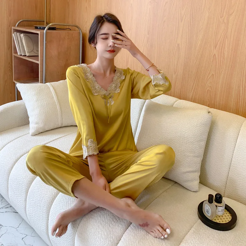 

Женская летняя кружевная Пижама для отдыха, пикантная пижама из 2 предметов, Модная тонкая ночная рубашка, домашняя одежда для отдыха, женск...