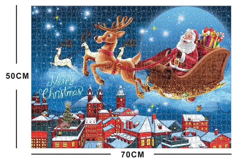 

Explosive 1000 Pieces Halloween/Christmas Puzzle Adult Creative High-difficulty Paper Puzzle Gift