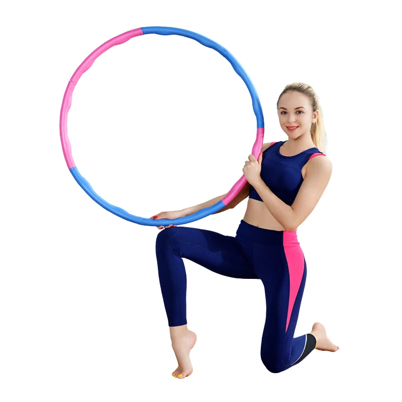 Фитнес спортивный обруч съемный пенопластовый для взрослых Гимнастический