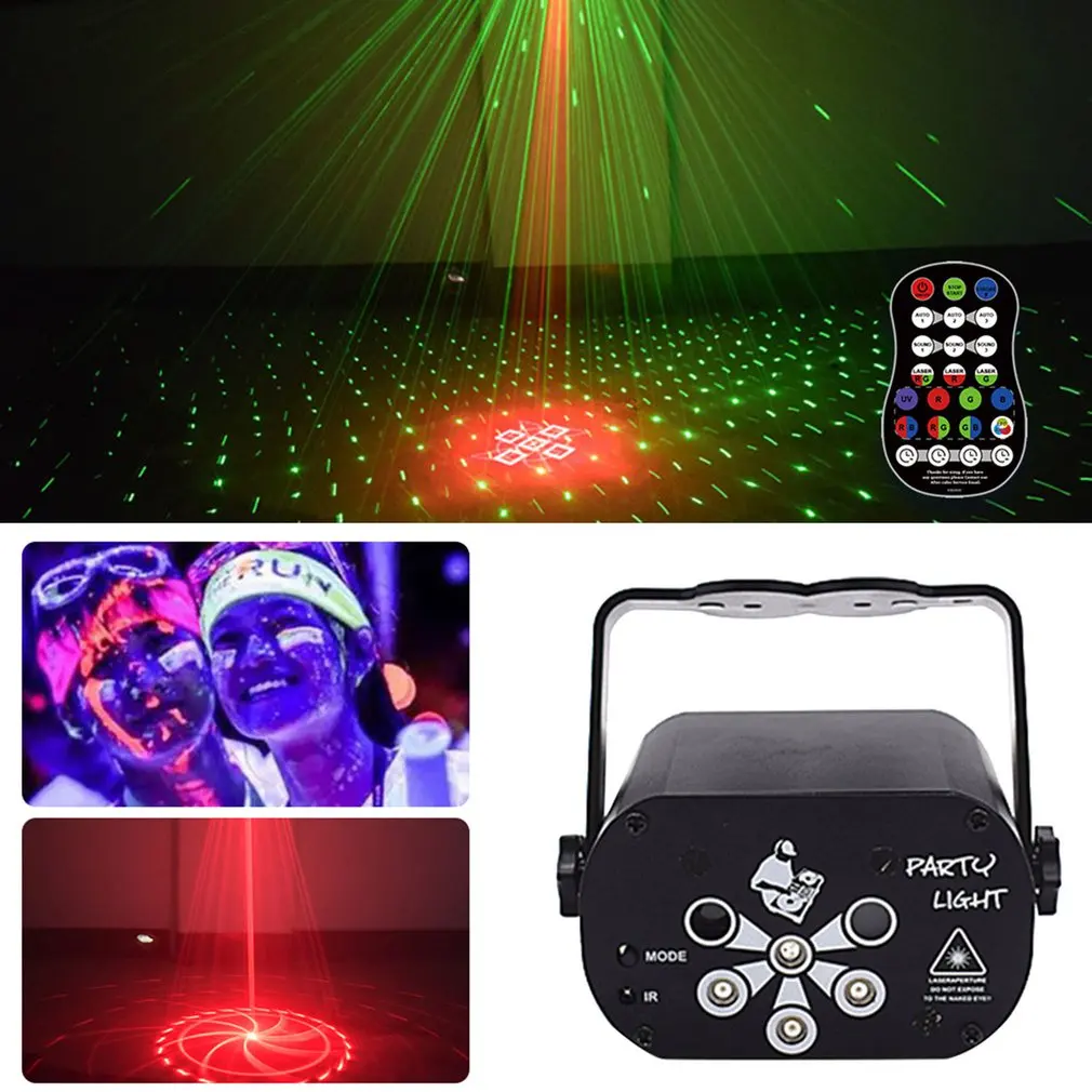 

60 Patterns USB Rechargeable Led Laser Projector Lights RGB UV DJ Party Disco Light for Wedding Party Birthday Party dj bedroom