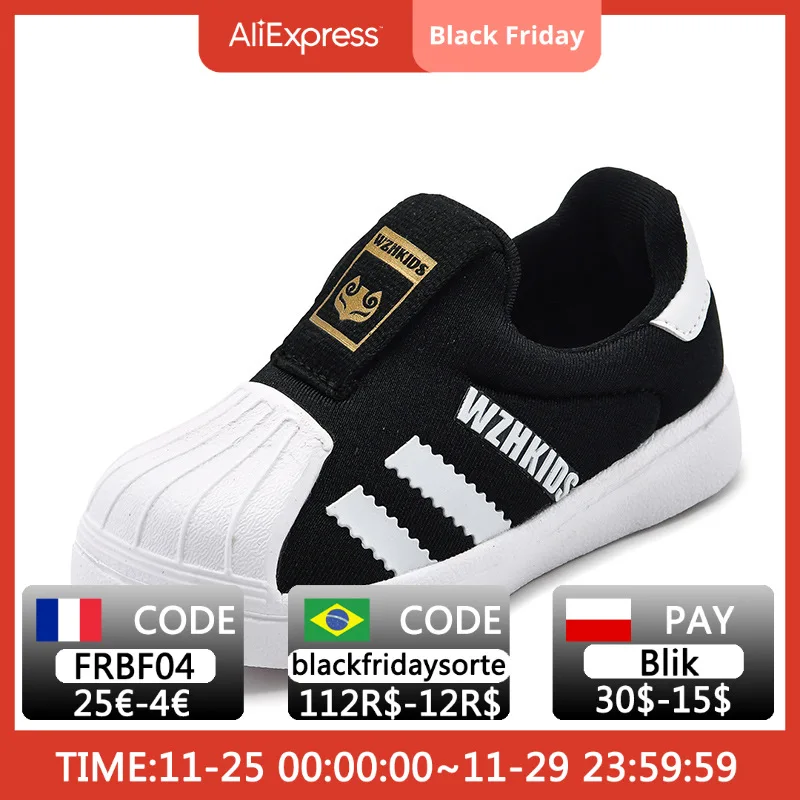 

Soft shell upper baby shoes spring and autumn 2021 one-step children's toddler shoes boys and girls shoes tide fan 4-16 yearsold