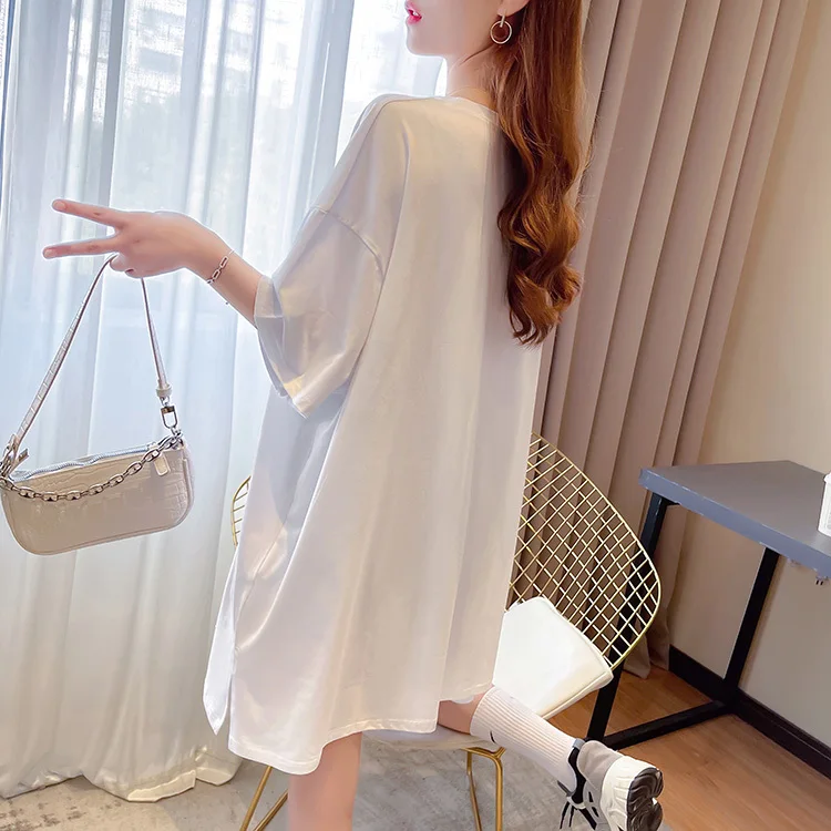 #0708 желтая черная белая женская футболка с блестками свободная уличная одежда в