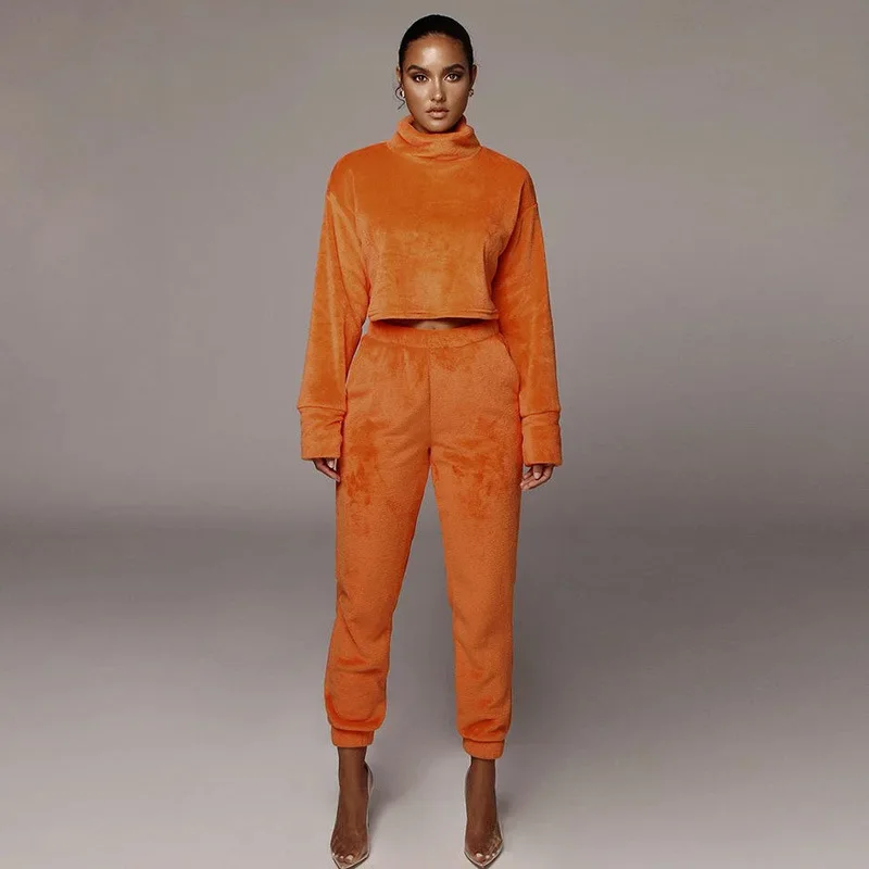 two piece set women tracksuit for women outfit winter cashmere hoody pants 2 piece set for female two pieces sets women's suits