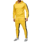 Мужская Новая весенне-осенняя Толстовка комплект из 2-х предметов спортивный пиджак Модный Цветной полосатый Брюс Ли повседневная мужская спортивная одежда