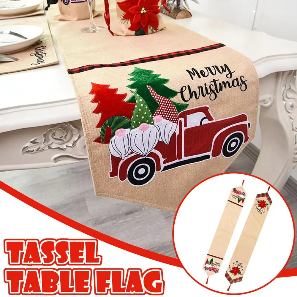 New Christmas Decoration Tablecloth Xmas Table Runner Dress Up Wedding Champagne Santa Tree Flower Mat Dining Supplies Navidad | Дом и сад