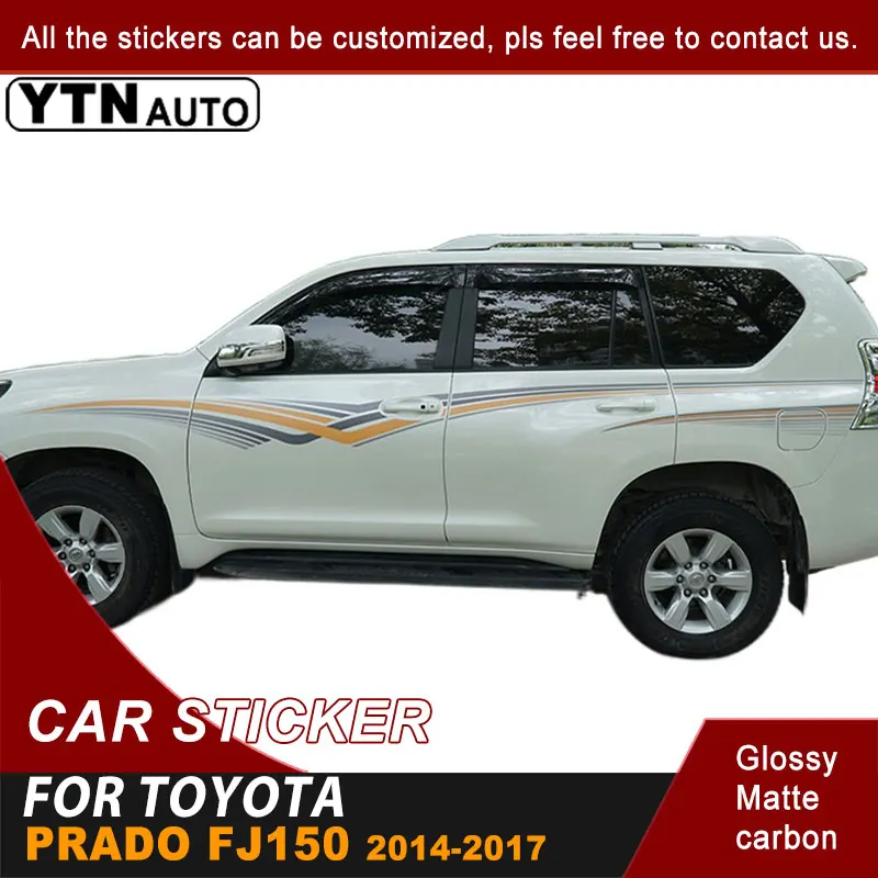 

Автомобильные декоративные наклейки подходят для TOYOTA Prado FJ CRUISER 2014 2015 2016 2017 боковой корпус Цвет гоночный Графика виниловые автомобильные на...