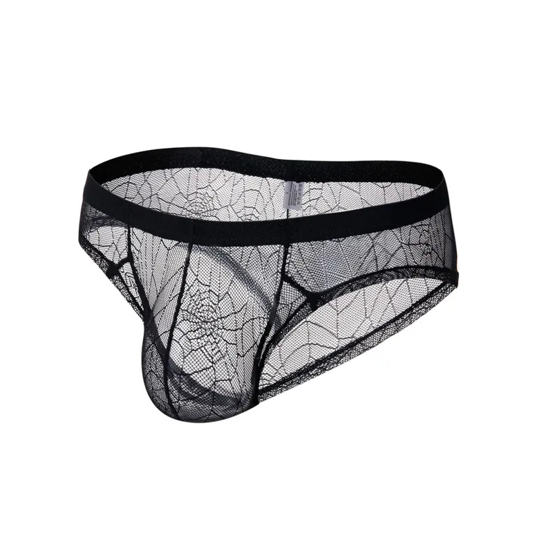 

Men's Briefs Mesh Underwear Soft Breathable Brief Sexy Underwear Men's Hot Hips Up Transparent Jockstrap Low Waist Underpants