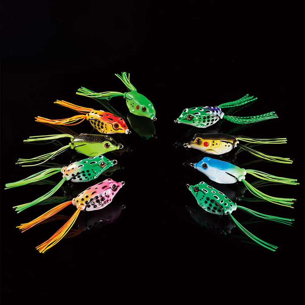 Мягкая рыболовная приманка в виде лягушки 1 шт. силиконовая искусственная