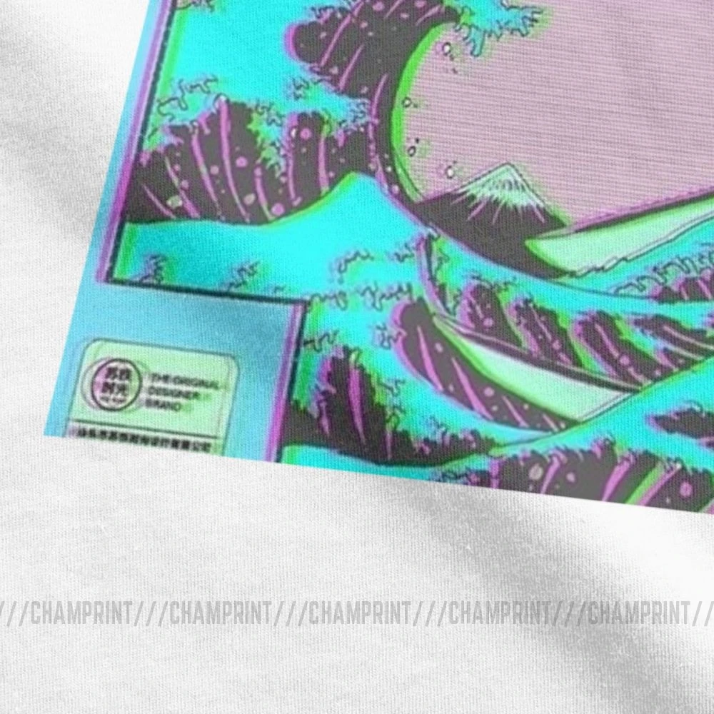 The Great Wave Off Vaporwave Kanagawa Мужская футболка винтажные футболки из чистого хлопка с