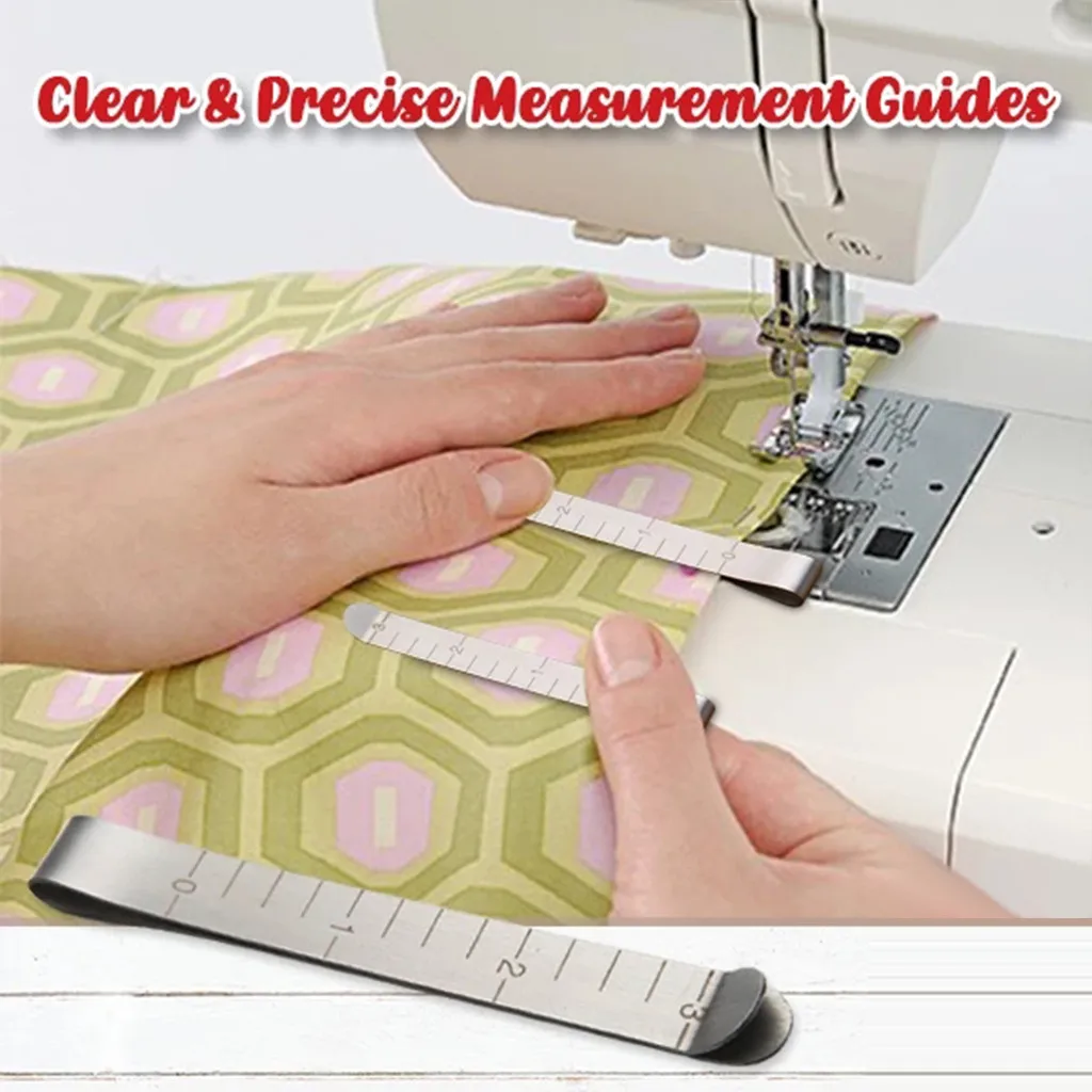 20 штук металлические швейные обжимные зажимы Хемминг измерения линейка машинной