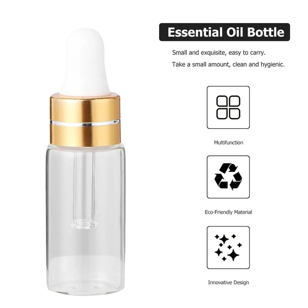 

50pcs 3ml Eye Dropper Perfume Travel Vial Container Dropper Bottle Container