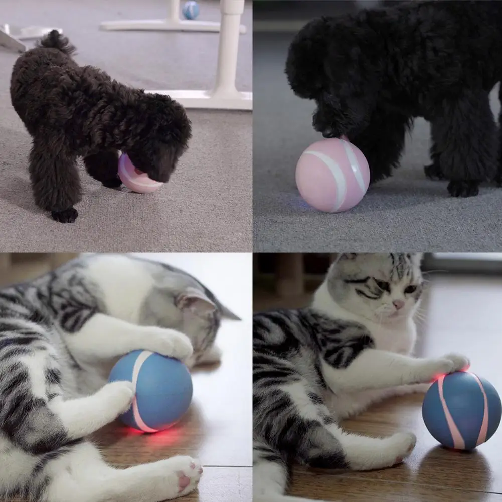 

Smart Wireless Remote Control Cat Toys USB Electric Pet Interactive Ball LED Flashing Ball for Cats Dogs