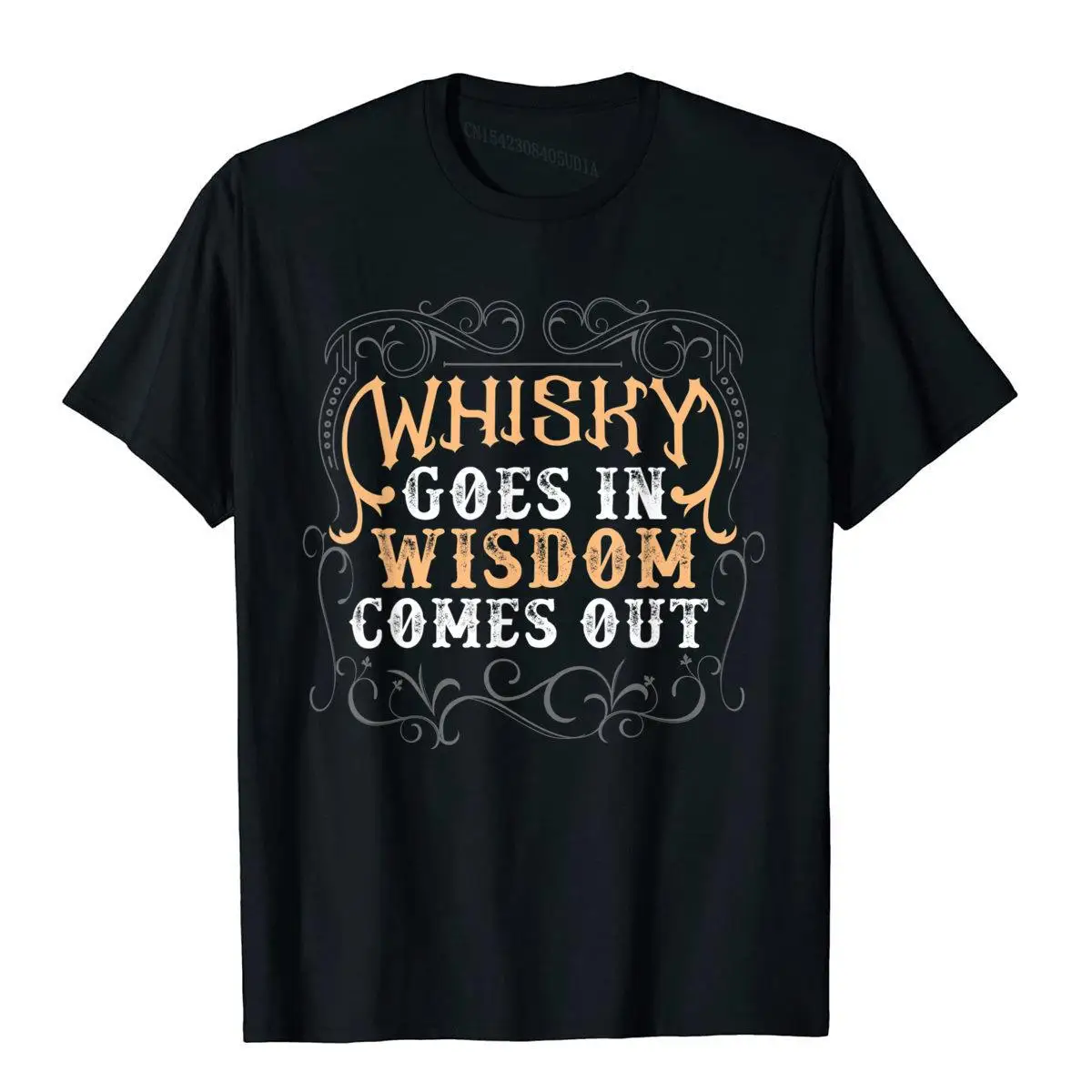 

Whiskey Goes In Wisdom Comes Out Shirt Funny Whiskey Bourbon T-Shirt New Men T Shirts Normcore Tops T Shirt Cotton 3D Style