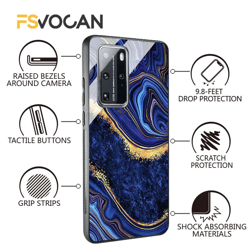 emerald green jade stone pattern phone case for huawei p30 p40 p20 lite e pro honor 50 10x 10 10i mate 20 30 plus 8x 9x nova 5t free global shipping