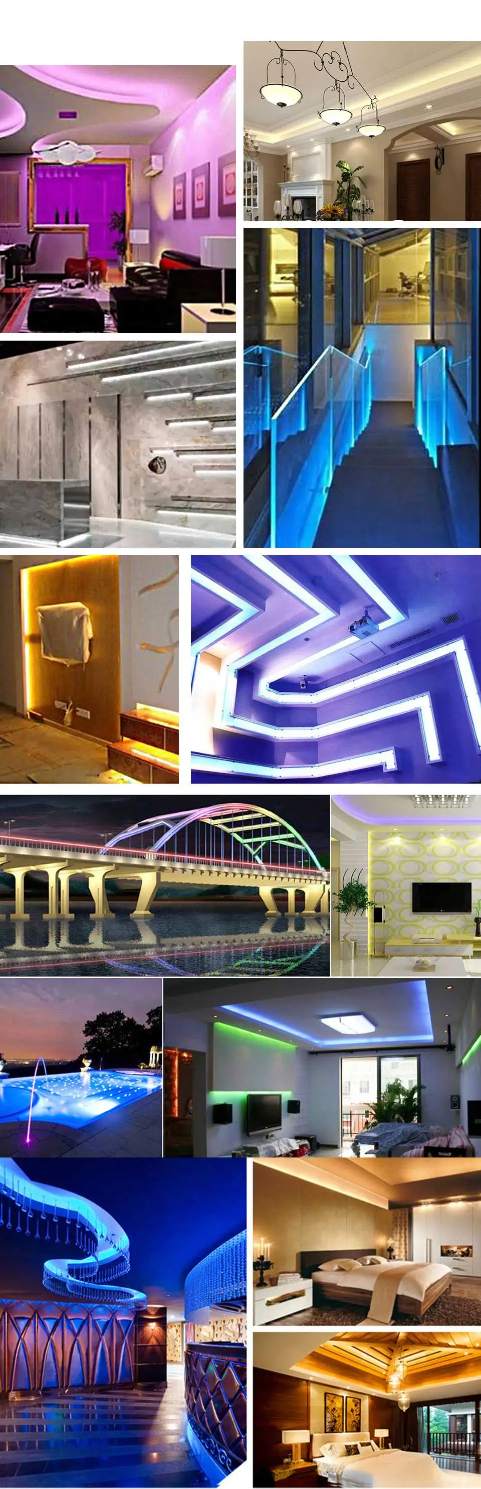 RGB LED Strip Kitchen Under Cabinet Lighting Luces LED Decoracion Dormitorio SMD 5050/2835 LED Strip For Bedroom PC TV Backlight