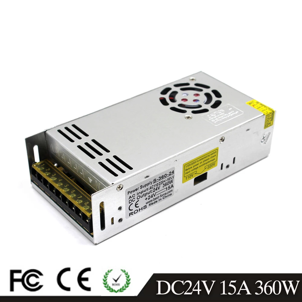 Импульсный источник питания с одним выходом DC24V 15A 360 Вт 16 5a 400 Трансформатор 110 В 220